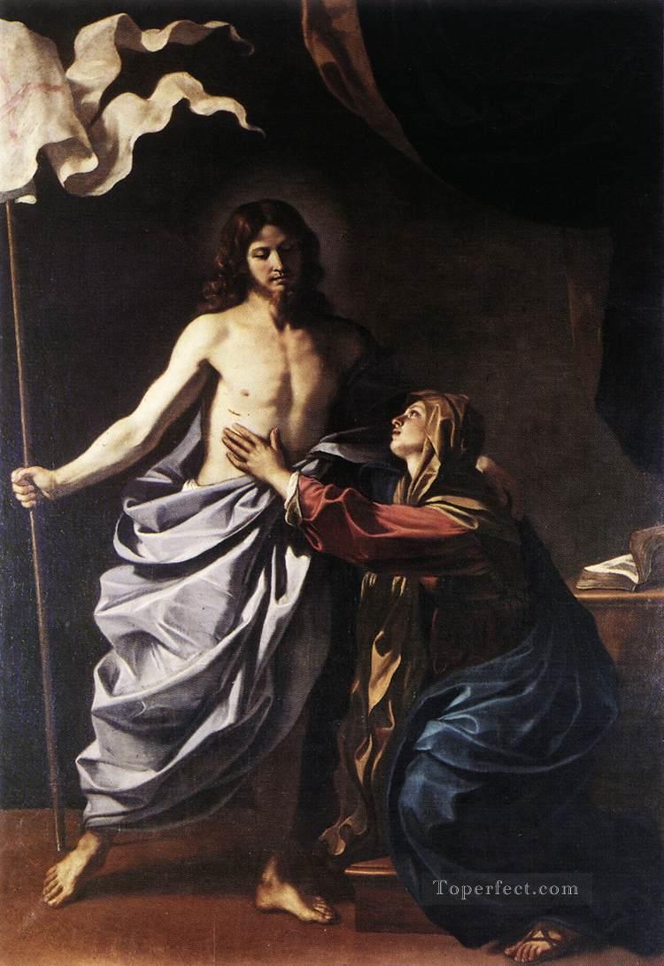 der auferstandene Christus erscheint die Jungfrau Guercino Ölgemälde